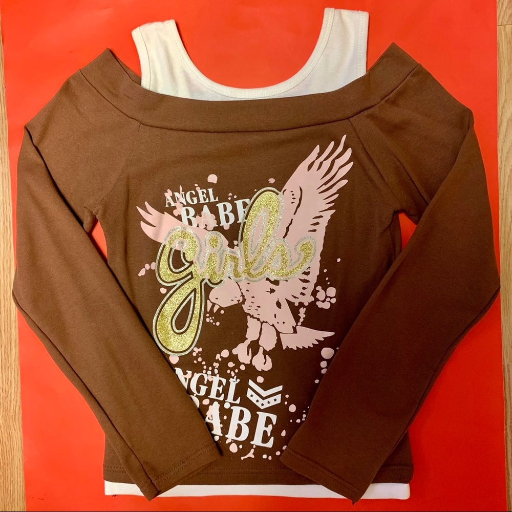 EUC Miss Juliet Angel Babe Girls Y2K Layered Top